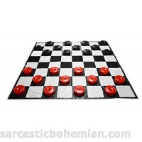 Garden Games Giant Checkers | 10'x10' Mat | Red and Black B01MTCS3LK